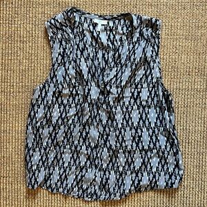 Joie sleeveless silk button front blouse size M